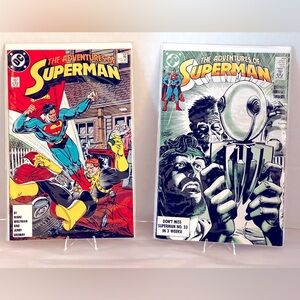 The Adventures of Superman #430, 455     1987 1989 DC comics